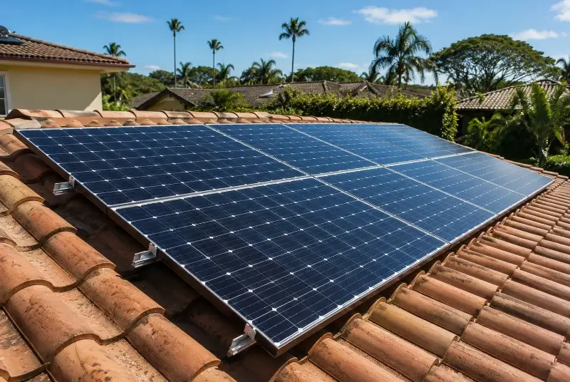 Installation de panneaux solaires à Saint-Étienne-de-Mer-Morte
